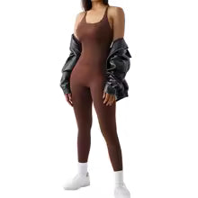 Damen Bodycon Overall Größe XL - Ganzjährig Casual Fitness Activewear mit Ärmeln