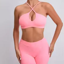 Premium Damen Yoga-Set Nahtlos - Sport-BH mit Leggings in 3 Größen