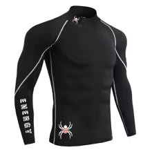 Herren Langarm Kompressions-Shirt - Atmungsaktives Lauf-T-Shirt für Sport und Training