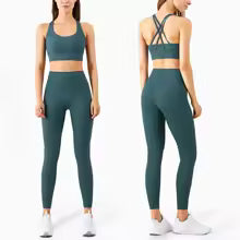 Damen Yoga-Set 2-teilig Sommer - Sport-BH mit Leggings in 4 Größen