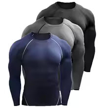 Herren Kompressions-Langarmshirt - Atmungsaktives Training Shirt für Sport