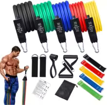 Workout Bar Fitness Widerstandsbänder Set - Pilates Yoga Bodybuilding