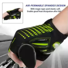 MOREOK Fahrradhandschuhe Halbfinger mit 5mm Gel-Pads - Radsport