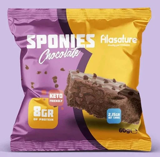 Alasature Sponies Brownie 8x60g - Protein-Brownies in 2 Geschmacksrichtungen