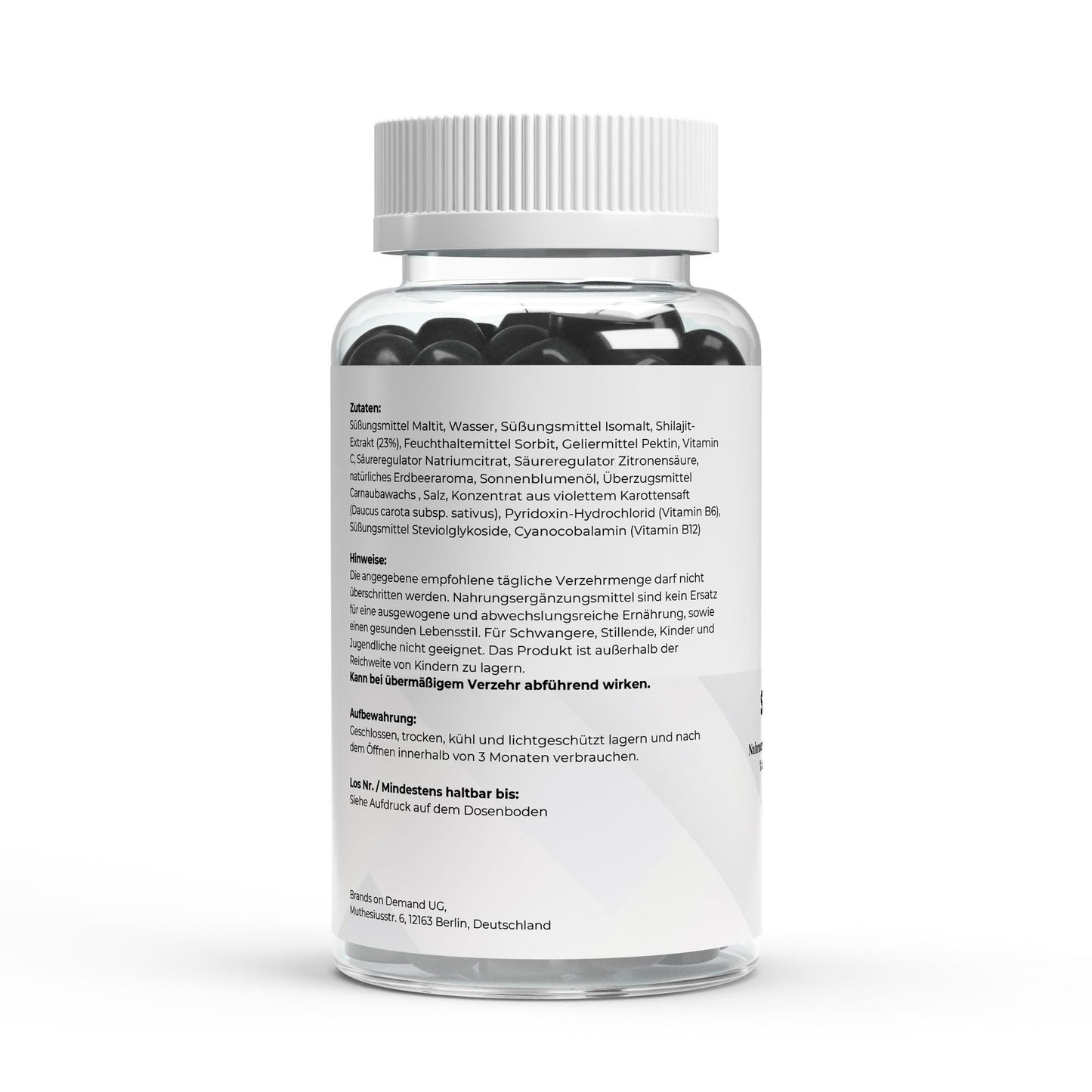 Shilajit Gummies mit Vitamin C, B6, B12 - 60 vegane Gummibärchen