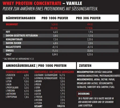 Big Zone Whey Protein 1000g - Vanille & Schoko Brownie Geschmack