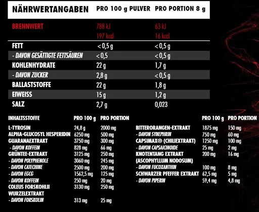 Big Zone Heat Up 240g - Pre-Training Supplement Pulver