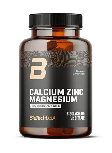 BioTech Calcium Zink Magnesium Tabletten 90 Stück - Bio Mineralstoff-Supplement