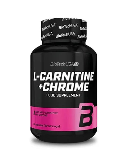 BioTech L-Carnitine + Chrome 60 Kapseln - L-Carnitin & Chrom Supplement
