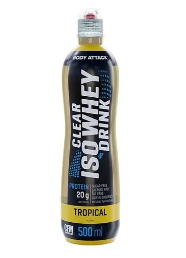 Body Attack Clear Iso Whey Drink 12x500ml - Hochwertiges Protein - Getränk - jostefitvita.de