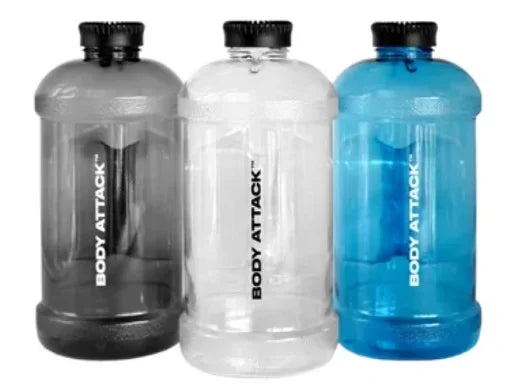 Premium Body Attack Wasserflasche 2,2l - Große Trinkflasche für Sport