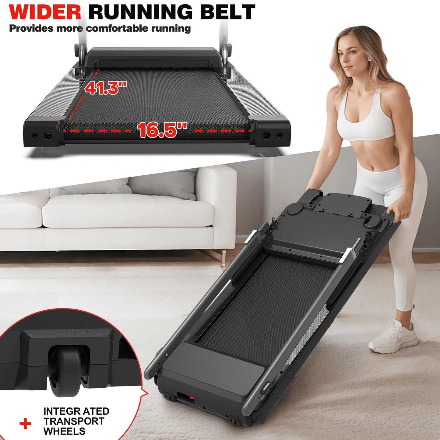 Premium Heimtrainer-Laufband 500kg - Elektrisches Cardio-Training für Home-Gym
