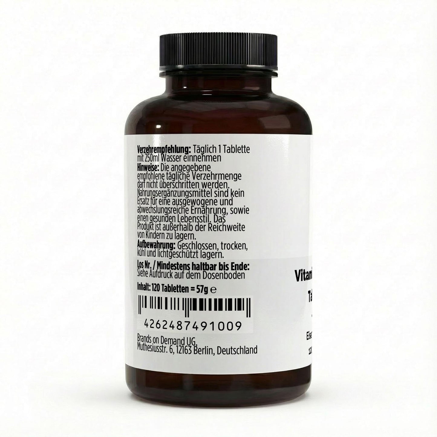 Eisen + Vitamin C - 120 vegane Tabletten - jostefitvita.de