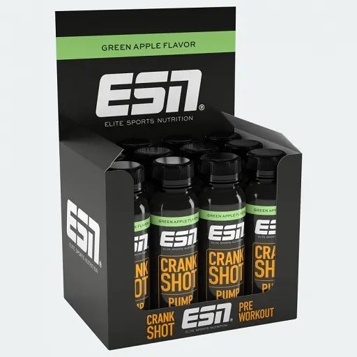 ESN Crank Pump Shot 12x95ml - Pre-Workout Getränk in 2 Geschmacksrichtungen