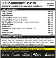 Genius Nutrition Asasyn - 180 Kapseln Premium Nahrungsergänzung