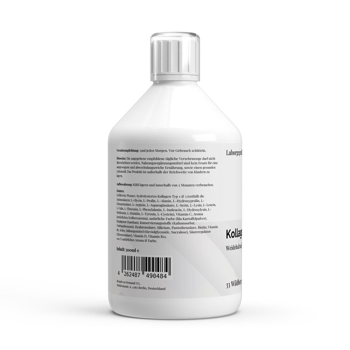 Kollagen Vital PLUS+ Shots (1500 DA) - Wild Berry - 500ml - jostefitvita.de