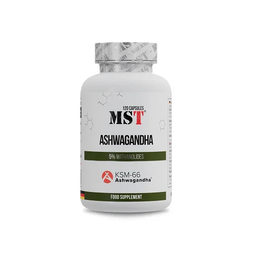 MST Ashwagandha KSM-66 Kapseln 120 Stück - Nahrungsergänzung