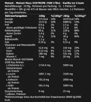 Mutant Mass XXXTREME 2500 - 5,45kg(Cookies&Cream/Vanille Ice Cream)