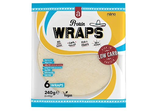 Nanosupps Protein Wraps 12er Pack - Eiweißreiche Snack-Wraps 12x240g