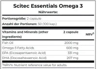 Omega 3 Kapseln 100 Stück - Fischöl Nahrungsergänzung