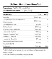 Scitec Pow3rd Supplement 350g - Premium Pre - Workout | Tropical Punch, Blue Raspberry, Zitrone, Orange, Kirsche - jostefitvita.de
