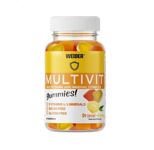 Weider Multivit Gummies 80 Stück - Nahrungsergänzung Orange & Zitrone