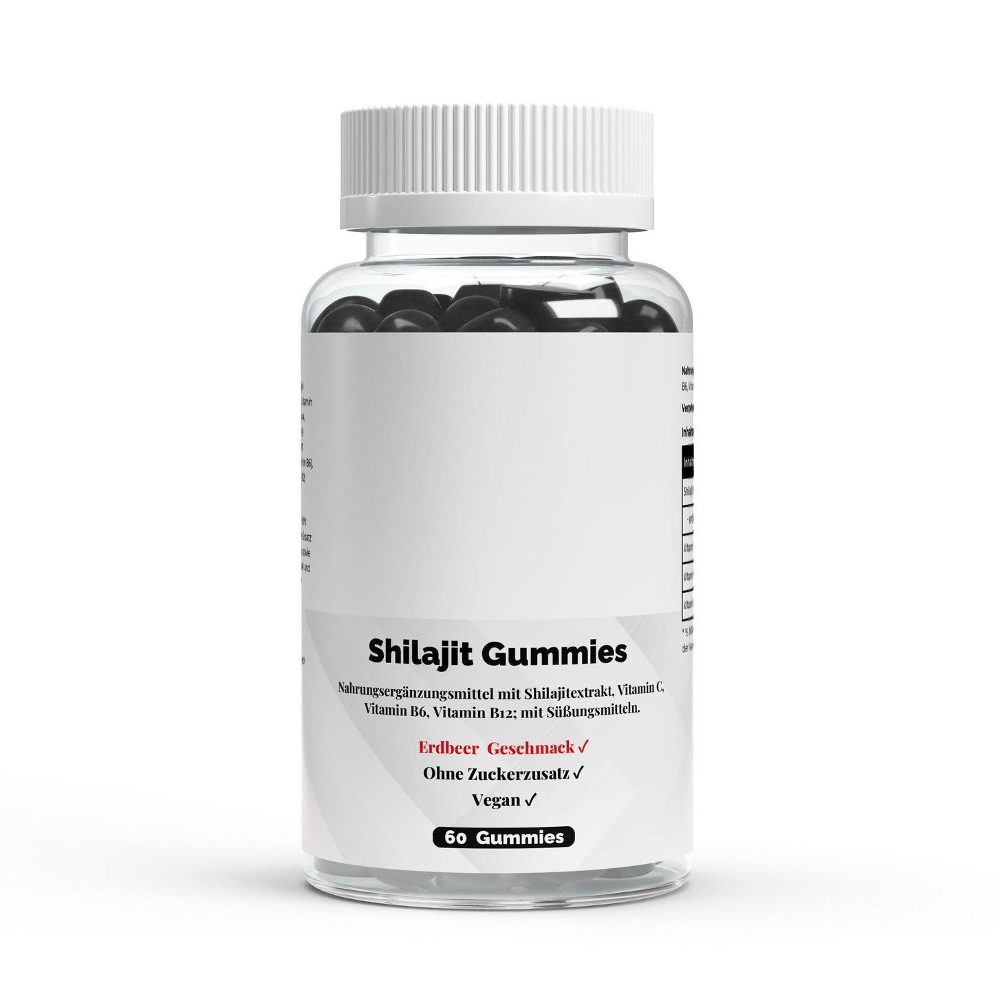 Shilajit Gummies mit Vitamin C, B6, B12 - 60 vegane Gummibärchen