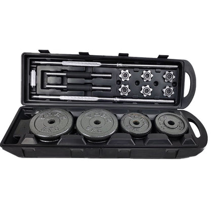 Premium Barbell Hantel-Set 15kg - Verstellbares Krafttraining-Set für Home-Gym