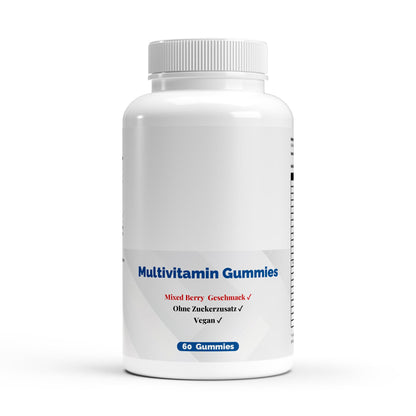 Premium Multivitamin + Mineral Gummies Vegan - 60 Stück Fruchtgummis ohne Zucker