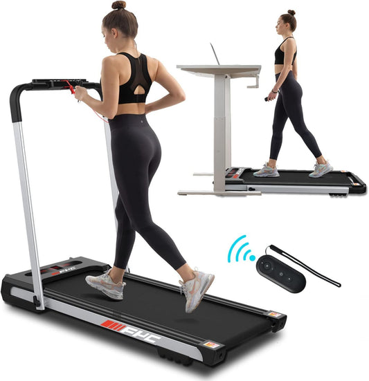 Walking Pad Laufband, 136 kg Tragkraft, Kompaktes Unter-Schreibtisch-Laufband mit Griff, Klappbares Mini-Laufband mit Fernbedienung (Versand Kostenloser)