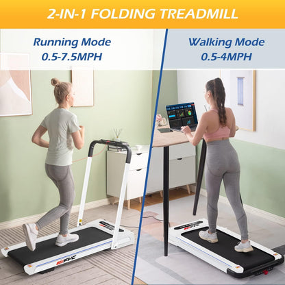 Premium Walking Pad 136kg - Klappbares Unter-Schreibtisch Laufband mit Fernbedienung