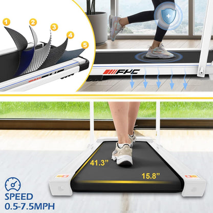 Premium Walking Pad 136kg - Klappbares Unter-Schreibtisch Laufband mit Fernbedienung