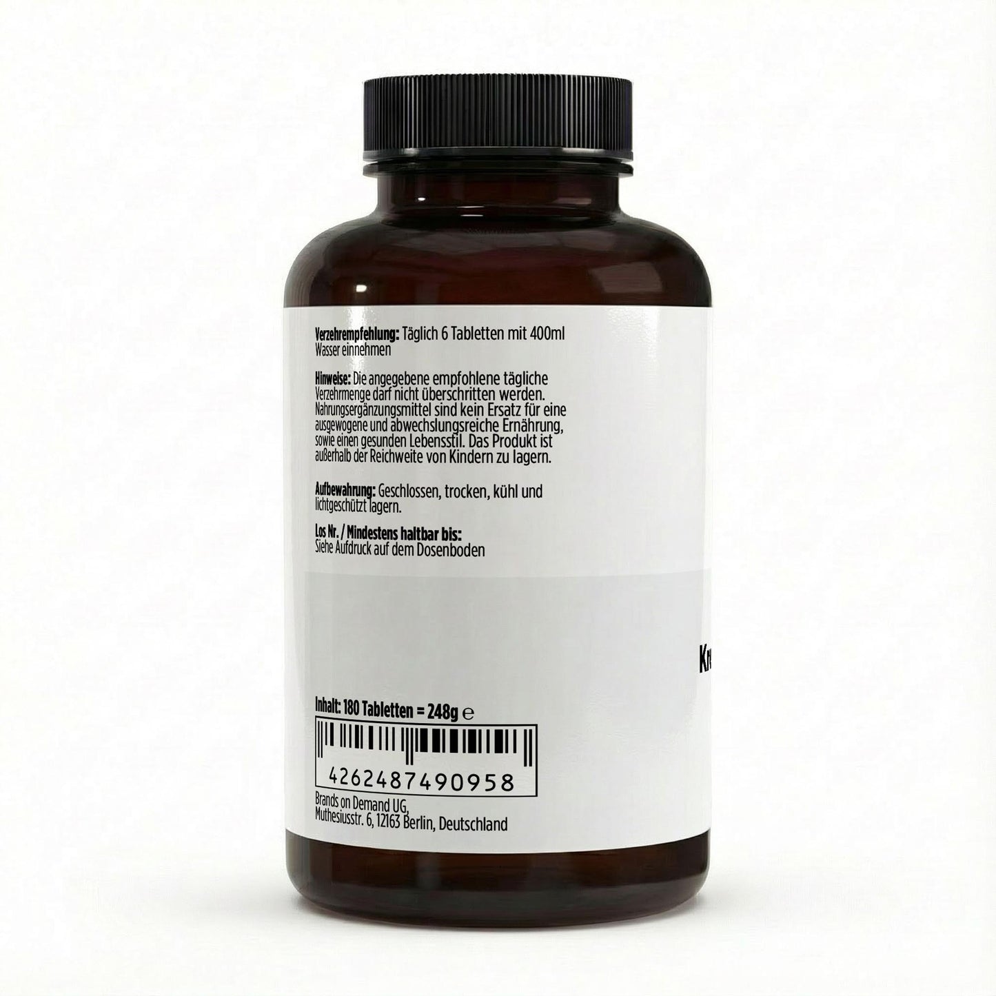 Kreatin Monohydrat - 180 vegane Tabletten
