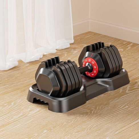Verstellbares Hantel-Set, 10 in 1 freie Hantel für Männer und Frauen, schwarze Hantel für Heim-Gym, Ganzkörper-Workout-Fitness, schnelle Anpassung durch Drehgriff 10 Getriebe 55 LB (Versand Kostenloser)