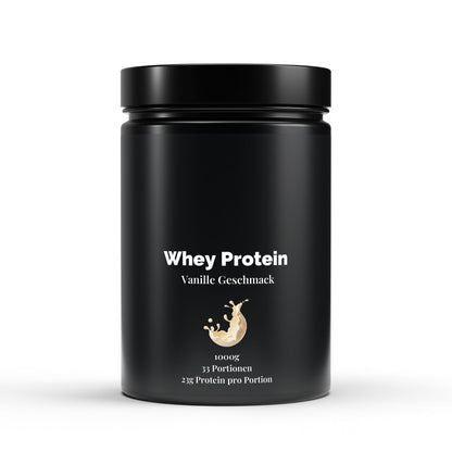 Premium Whey Protein Vanille 1kg - 94,85% Proteinkonzentrat | Muskelaufbau