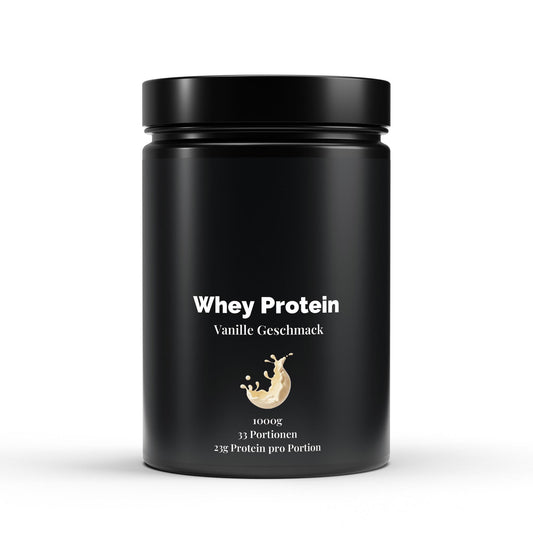 Premium Whey Protein Vanille 1kg - 94,85% Proteinkonzentrat | Muskelaufbau