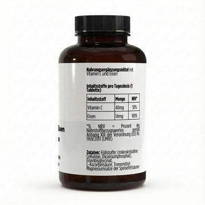 Eisen + Vitamin C - 120 vegane Tabletten