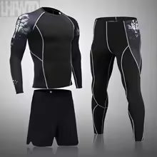 Herren Kompressionsanzug Set - Rashguard & Leggings für Training & Sport