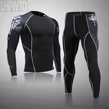 Herren Kompressionsanzug Set - Rashguard & Leggings für Training & Sport