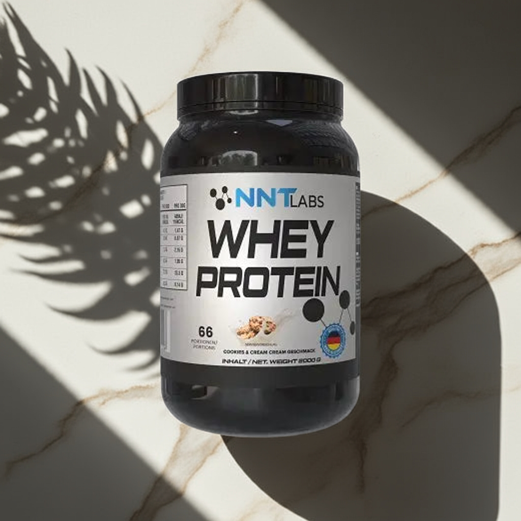 NNT Whey Protein Pulver 2000g - Premium Molkenprotein für Muskelaufbau, 4 Geschmäcker