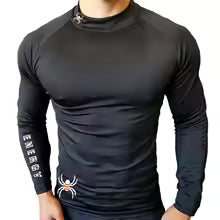 Herren Langarm Kompressions-Shirt - Atmungsaktives Lauf-T-Shirt für Sport und Training