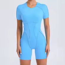 Kurze Overall Gym Kleidung Für Frauen Sportswear Fitness Overalls Backless Scrunch Booty Yoga Anzug Sport Set Outfit