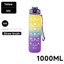 1-Liter motivierende Sport-Wasserflasche