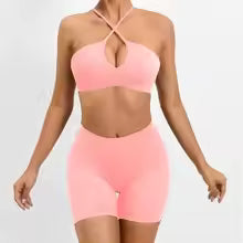 Premium Damen Yoga-Set Nahtlos - Sport-BH mit Leggings in 3 Größen