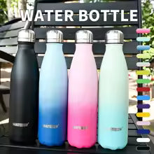 Edelstahl-Thermoflasche 500ml - Isolierflasche für heiße & kalte Getränke