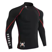 Herren Langarm Kompressions-Shirt - Atmungsaktives Lauf-T-Shirt für Sport und Training