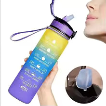1-Liter motivierende Sport-Wasserflasche
