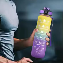 1-Liter motivierende Sport-Wasserflasche