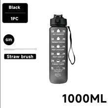 1-Liter motivierende Sport-Wasserflasche