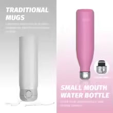 Edelstahl-Thermoflasche 500ml - Isolierflasche für heiße & kalte Getränke